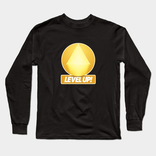 Level Up! Long Sleeve T-Shirt by geekywhiteguy